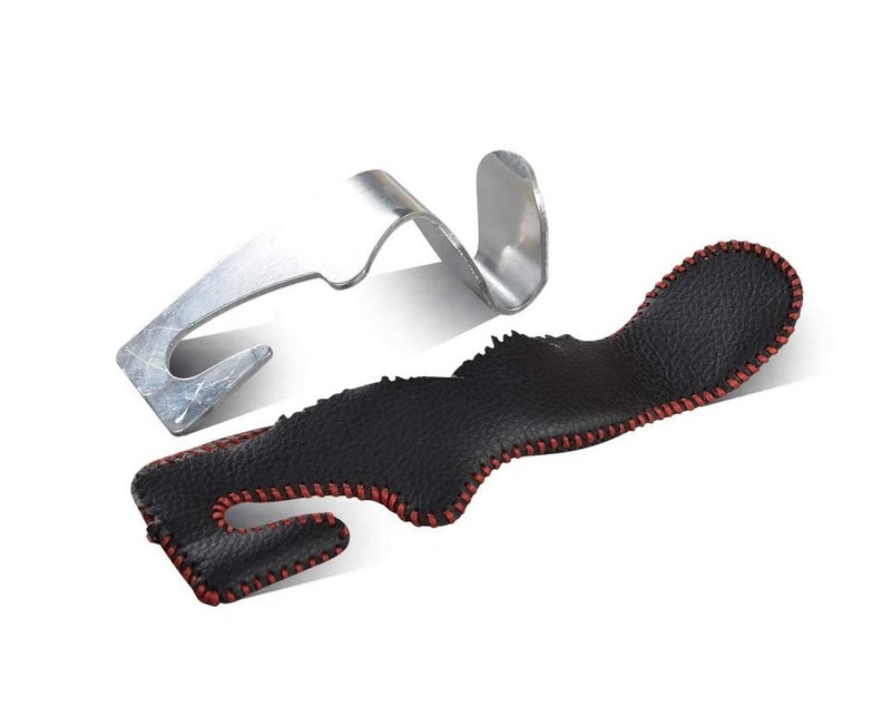 yicheyiyou Car Hooks Universal Car Vehicle Back Seat Headrest Hanger Holder Hook Microfiber Leather & Stainless Steel for Bag Purse Cloth Drink Grocery (Black red)â€¦ - Image 2